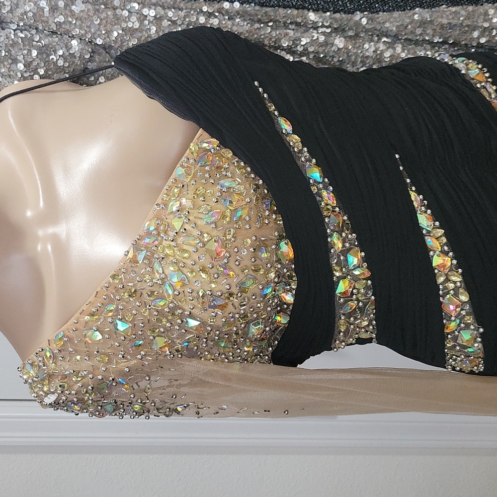 Hand Beaded Coya Collection Dress Gown above knee - Picture 2 of 11